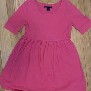 GAP Pink Pleated Fit and Flare Dress